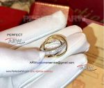 Perfect Replica New Trinity De Cartier Diamonds Sliver And Gold Ring For Ladies